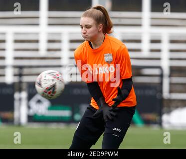Bromley, United Kingdom. 14th Feb, 2021. BROMLEY, UNITED KINGDOM FEBRUARY14 : Faye Hazleton of London Bees during FA Women's Championship between Crystal Palace Women and London Bees Women at Hayes Lane Stadium, Bromley, UK on 14th January 2021 Credit: Action Foto Sport/Alamy Live News Stock Photo