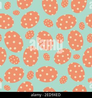 Cute cartoon seamless pattern easter eggs.Vector illustration. Stock Vector