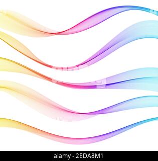 Abstract shiny color spectrum wave design element Stock Vector