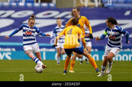 Reading, United Kingdom. 14th Feb, 2021. EDGWARE, ENGLAND - FEBRUARY 14: Rachel Rowe of Reading FC Women in action during Barclays FA Women's Super League between Reading and Everton at Madejski Stadium, Reading UK on 14th February 2021 Credit: Action Foto Sport/Alamy Live News Stock Photo