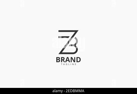 Letter ZB Z B initial Monogram Logo Vector Template suitable for personal or business company brand Stock Vector