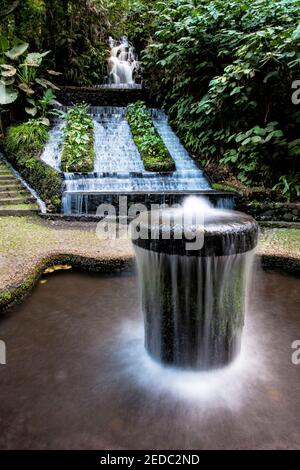 Waterfalls and fountain in the National Park in Uruapan, Michoacan, Mexico. Stock Photo