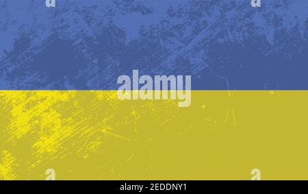 National Ukraine flag background. Country Ukrainian standard banner backdrop Stock Vector