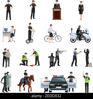 Police interrogation flat color vector illustration Stock Vector Image ...