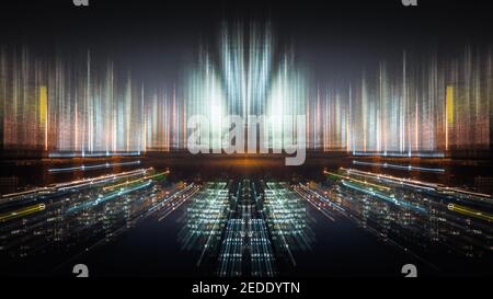 Abstract futuristic cityscape Stock Photo
