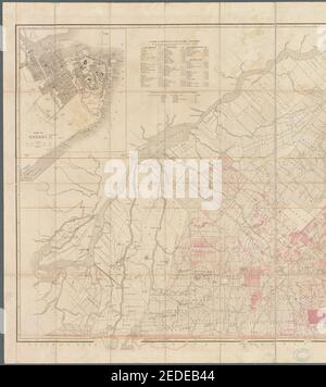 Map of the eastern townships of Lower Canada drawn principally from actual survey for the British American Land Company Stock Photo