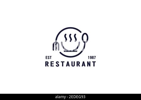 Vintage restaurant logo Stock Vector
