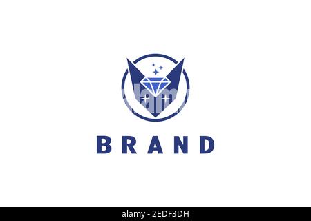 Fox Diamond Logo Stock Vector
