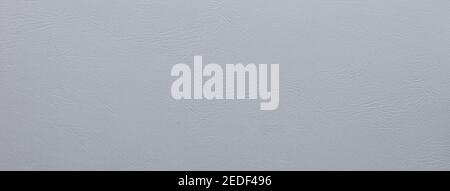 New smooth light gray leather texture surface banner background Stock Photo
