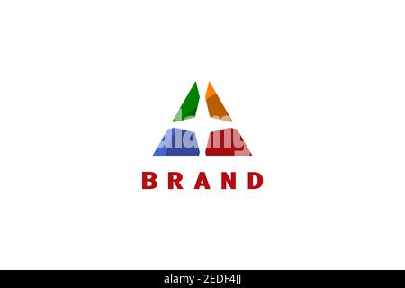 Star triangle logo Stock Vector