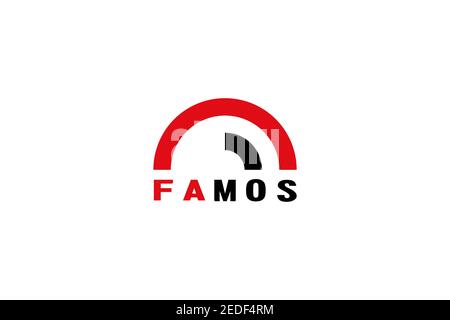 Letter F or M logo design, simple and minimalist. Stock Vector