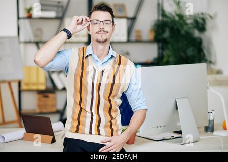 Smiling young businessman Stock Photo