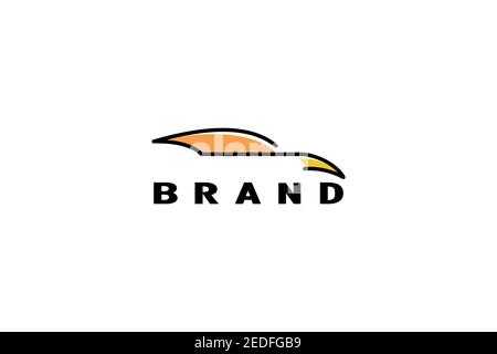 Monoline car logo Stock Vector