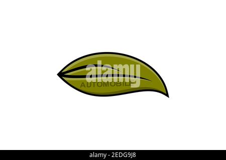 Automobile Leaf Logo Stock Vector