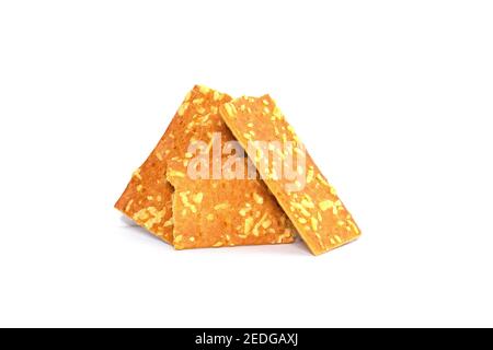 flatbread in three pieces Stock Photo