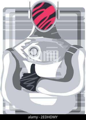 space portrait astronaut avatar icon isolated vector illustration Stock Vector