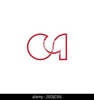 letter c q simple infinity overlapping design vectors Stock Vector