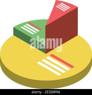 financial chart statistics economy vector illustration icon isometric style Stock Vector