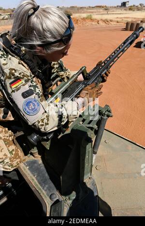 MALI, Gao, UN Peace Keeping Mission MINUSMA, Camp Castor, German Army ...