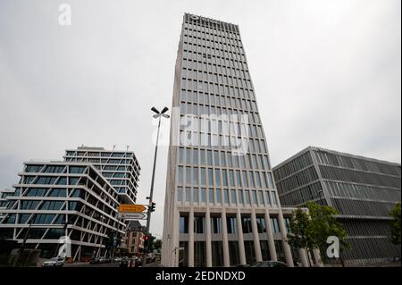 10.06.2019, Berlin, , Germany - Europa - high-rise building with the headquarters of Total Deutschland GmbH in Europacity in the Moabit district of Mi Stock Photo