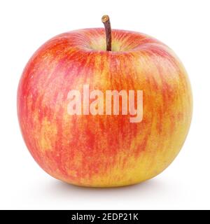 Red yellow apple isolated on white with clipping path Stock Photo