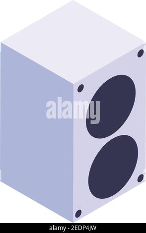 speaker sound voice icon isometric style vector illustration Stock Vector