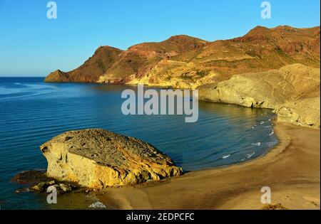 beach of Monsul, San José, Spain, Andalusia, Parque Natural de Cabo de Gata-Nijar Stock Photo