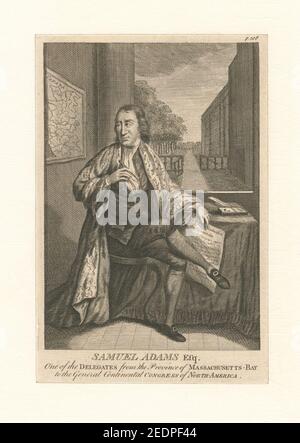 Samuel Adams Esq., one of the delegates from the Province of Massachusetts-Bay to the general Continental Congress of North America Stock Photo