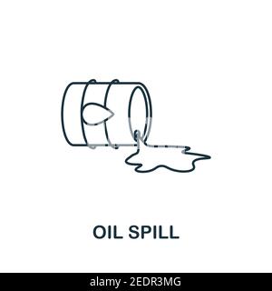 Oil Spill icon. Simple element from global warming collection. Creative Oil Spill icon for web design, templates, infographics and more Stock Vector