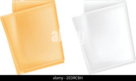 Linen napkin in two colors. Vector illustration. Stock Vector