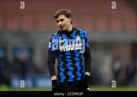 Nicolo Barella (FC Internazionale) during FC Internazionale vs SS Lazio, Italian football Serie A match in Milan, Italy. , . February 14 2021 (Photo by IPA/Sipa USA) Credit: Sipa USA/Alamy Live News Stock Photo