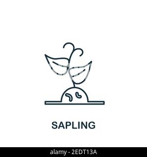 Sapling icon. Simple element from global warming collection. Creative ...