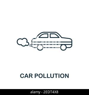 Car Pollution icon. Simple element from global warming collection. Creative Car Pollution icon for web design, templates, infographics and more Stock Vector