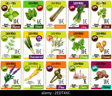 Vector Set of labels for Spices Stock Vector Image & Art - Alamy