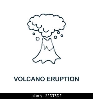 Volcano Eruption icon. Simple element from global warming collection. Creative Volcano Eruption icon for web design, templates, infographics and more Stock Vector