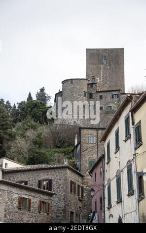 Montecatini Val di Cecina: il castello Stock Photo