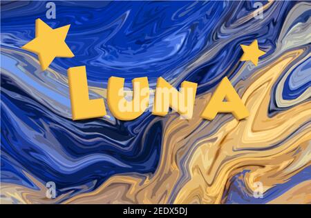texture of the planet, the moon, a fantastic background for children's books Stock Vector