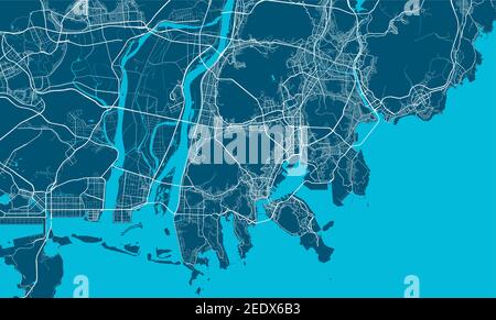 Of korea map busan south