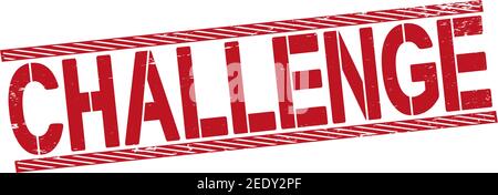 Grunge rubber stamp with word Challenge,vector illustration Stock Vector