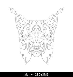 Majestic lynx tattoo design in tribal style. Monochrome vector illustration  isolated on white background. Ideal for body art, apparel, and accessories  designs. 22801138 Vector Art at Vecteezy