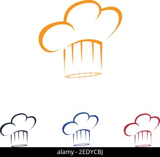 hat chef logo template vector illustration Stock Vector