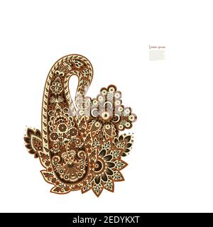 Paisley Floral oriental ethnic Pattern. Vector Damask Ornament Stock Vector