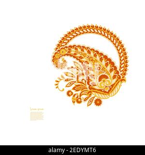 Paisley Floral oriental ethnic Pattern. Vector Damask Ornament Stock Vector
