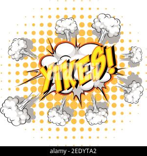 Comic speech bubble with yikes text illustration Stock Vector