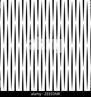 Seamless pattern with black sharp strokes or lines on white background. Ethnic symmetric background. Vector illustration. geometry pattern. black and Stock Vector