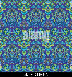 Baroque seamless floral pattern. Vector classic floral ornament Stock Vector