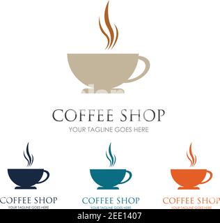 Coffee Shop Logo Icon Template Design Vector Illustration Stock Vector