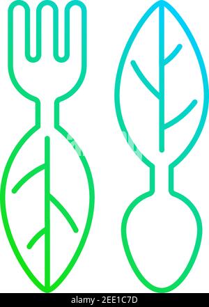 Vegan cosmetics gradient linear vector icon Stock Vector