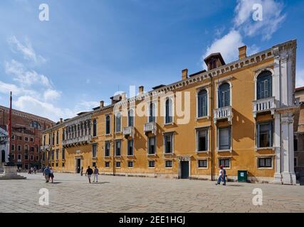 Palazzo Loredan in Campo Santo Stefano, Venice, Veneto, Italy Stock Photo