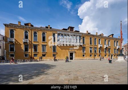 Palazzo Loredan in Campo Santo Stefano, Venice, Veneto, Italy Stock Photo